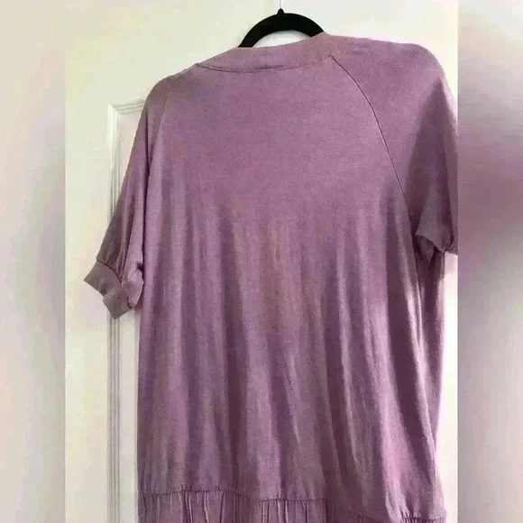 Dynamite Short  Sleeve Mauve Shirt - Picture 2 of 4